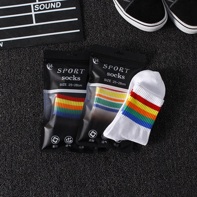 Chaussettes Harajuku à bandes - KoreanxWear