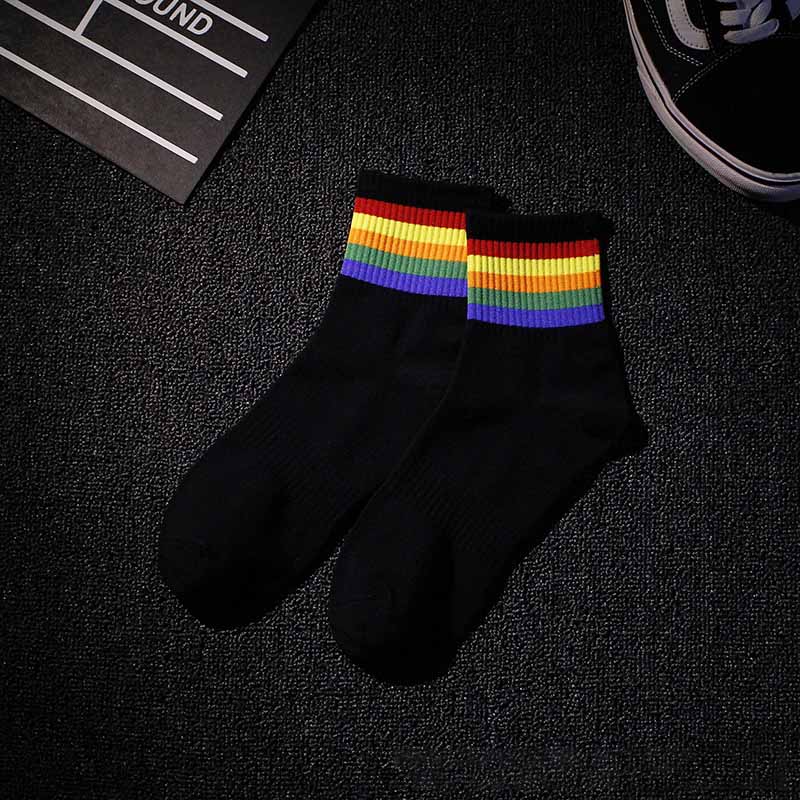 Chaussettes Harajuku à bandes - KoreanxWear