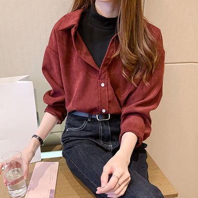 Chemise col roulé vintage