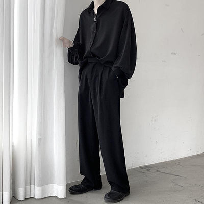 Chemise coréenne oversize avec cravate - KoreanxWear
