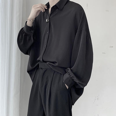 Chemise coréenne oversize avec cravate - KoreanxWear