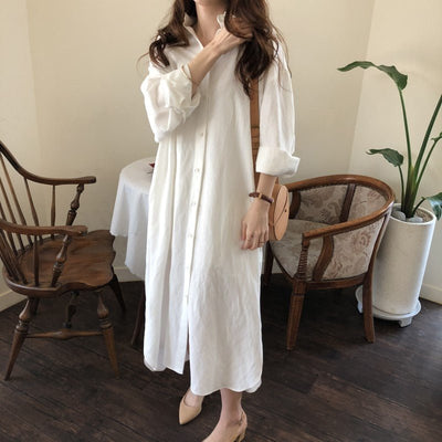 Chemise Longue Robe Coréenne - KoreanxWear