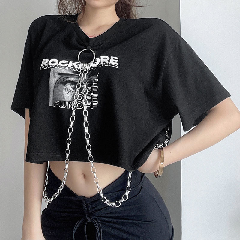 Crop top à chaine - KoreanxWear