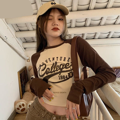 Crop top College - KoreanxWear