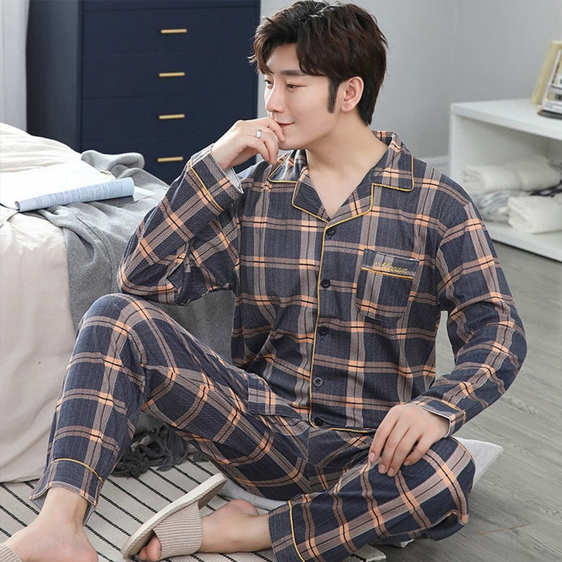 Ensemble pyjama à carreaux - KoreanxWear