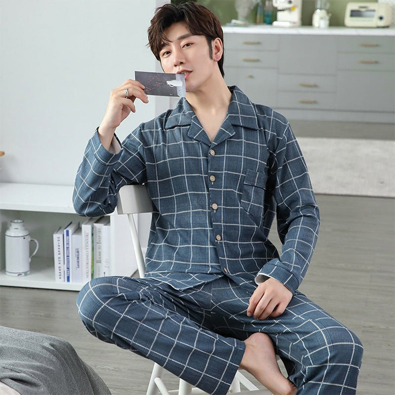 Ensemble pyjama à carreaux - KoreanxWear