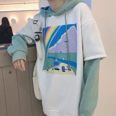 Hoodie Coréen Dessin - KoreanxWear