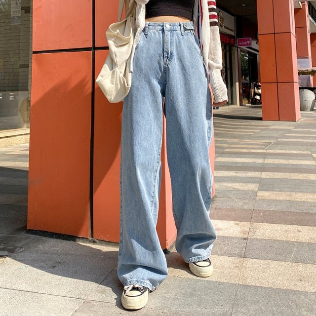 Jeans coréen taille haute - KoreanxWear