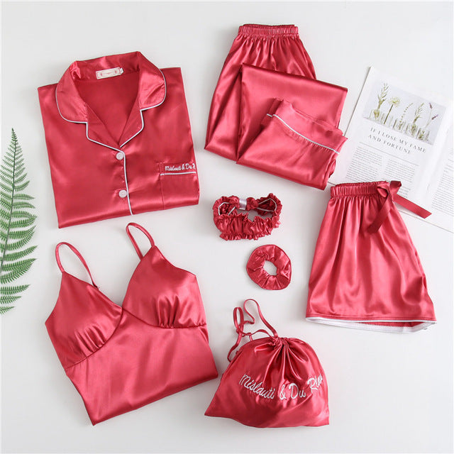 Pyjama Coréen ensemble Chic Rouge - KoreanxWear