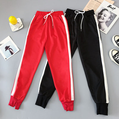 Pantalon Coréen Jogging Bandes Blanches