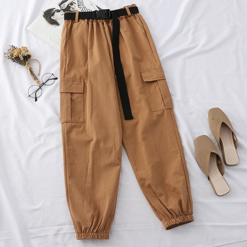 Pantalon Coréen Cargo Marron