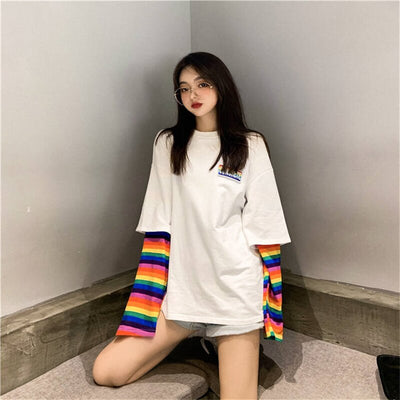 T Shirt Rainbow Concrete