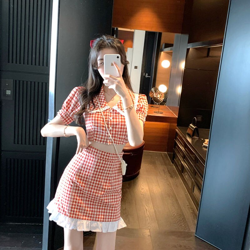 Tenue coréenne à carreaux - KoreanxWear