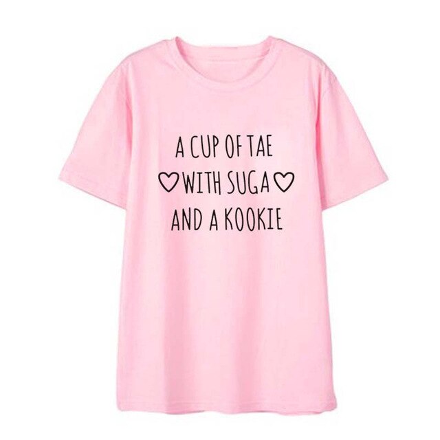 T Shirt BTS Tae Suga Kookie Rose