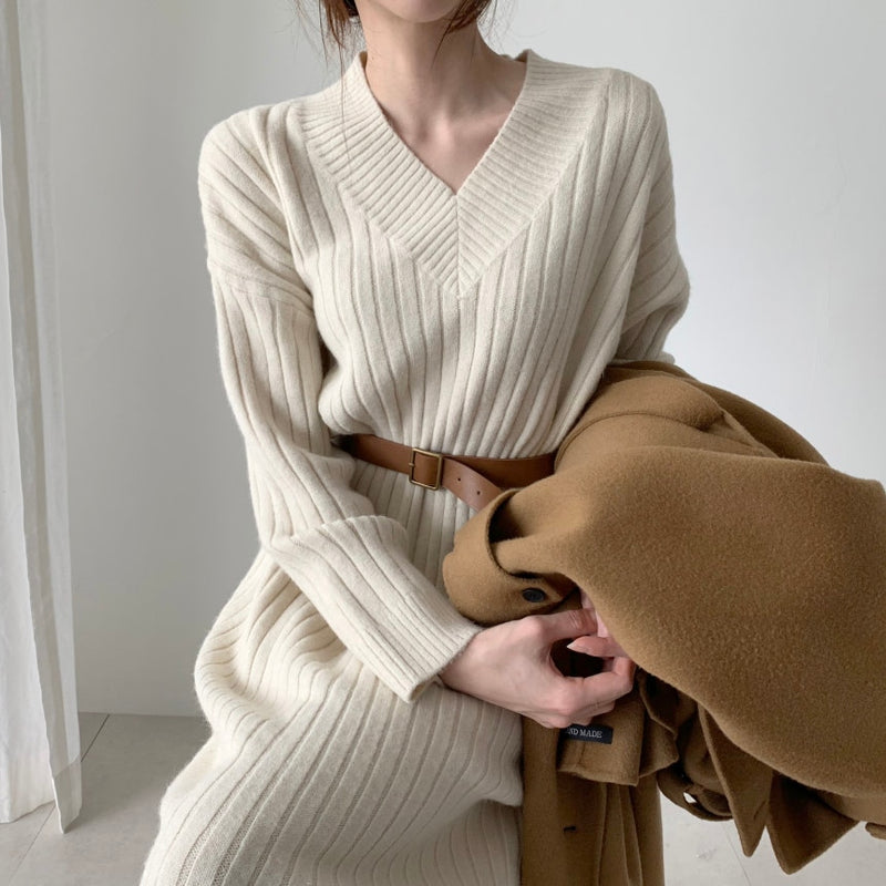 Robe Coréenne Pull élégante