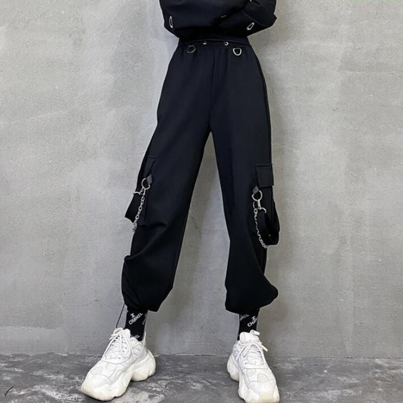 Pantalon élastique noir