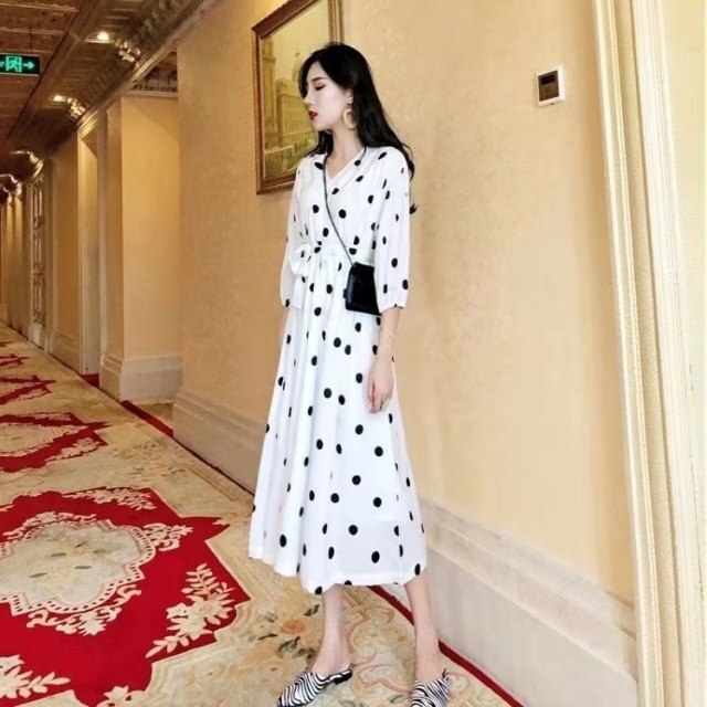 Robe coréenne à pois - KoreanxWear