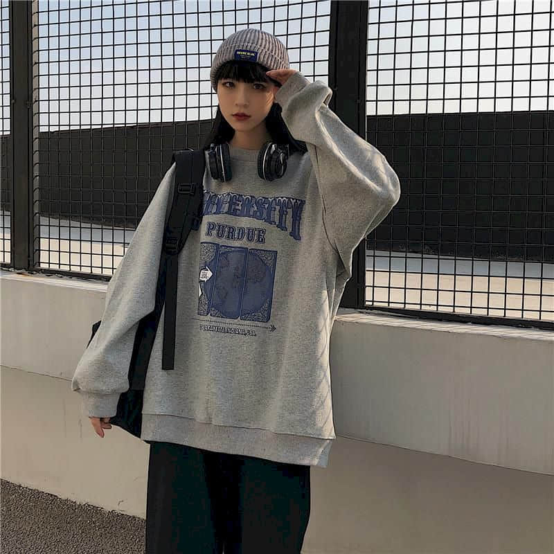 Sweat vintage street gris