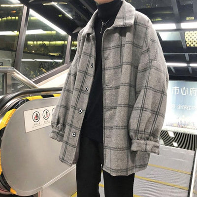 Veste plaid coréenne à carreaux - KoreanxWear