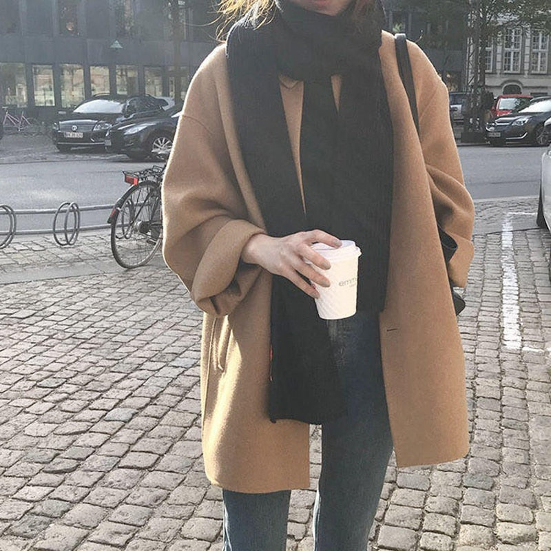 Veste coréenne hiver beige