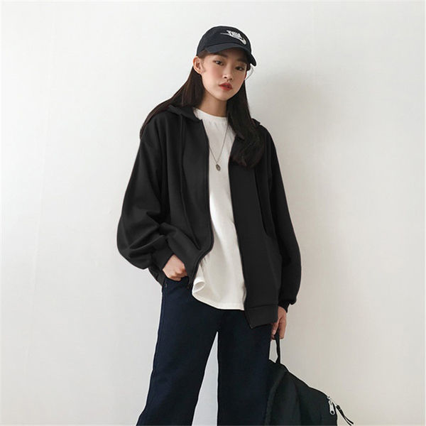 Veste sweat coréenne noire