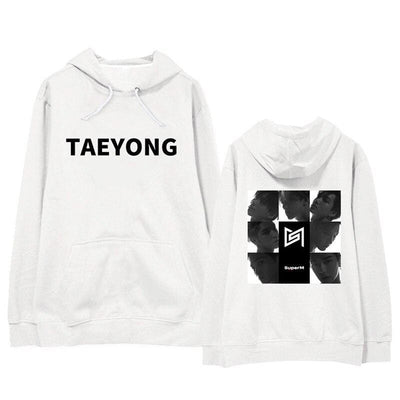 Super M weißes Sweatshirt – Gruppenmitglieder 