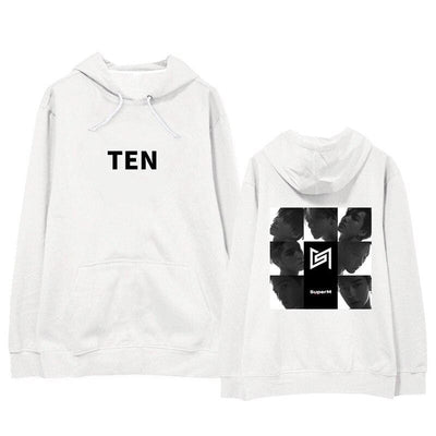 Super M weißes Sweatshirt – Gruppenmitglieder 